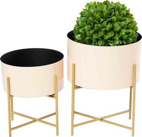 metal planter set of 2 for in house nature enthusiasts|79 Benzara 22766 Metal House Nature Enthusiasts, Set of 2 .